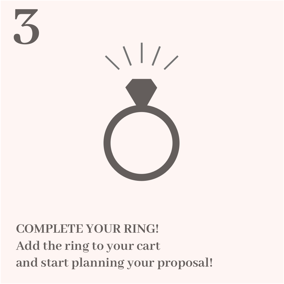 Complete your ring! Add the ring to your cart and start planning your proposal